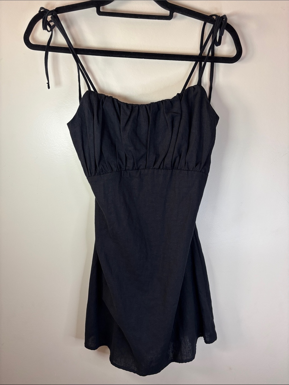 Urban Renewal Black Tie-Shoulder Mini Dress